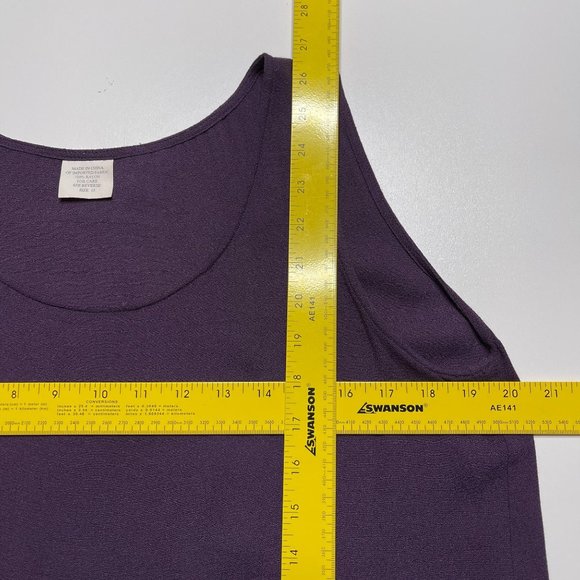 Ladies Purple Rayon 2pc Outfit Set Tank Top Pants - Picture 3 of 12